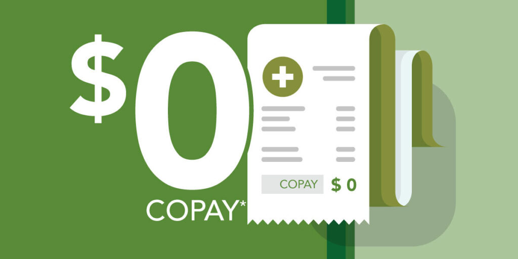 header showing 0 copay